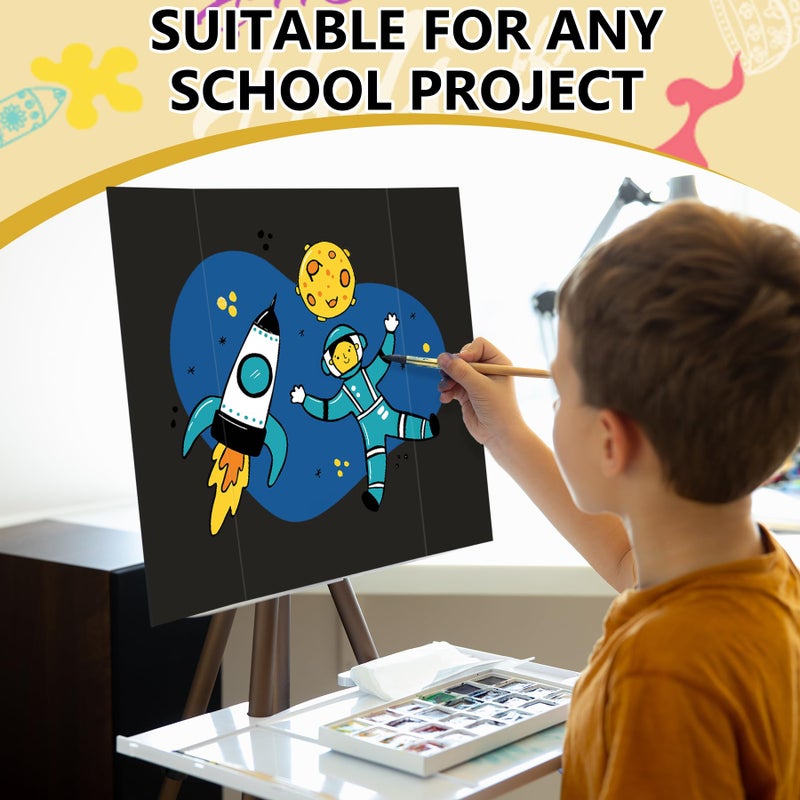 HAUTOCO 3 Pcs Small Trifold Poster Board 21 x 14 inches Tri Fold Presentation Boards Black Corrugated Project Boards for Science Fair  School Project  Event Displays  Business - Image 5